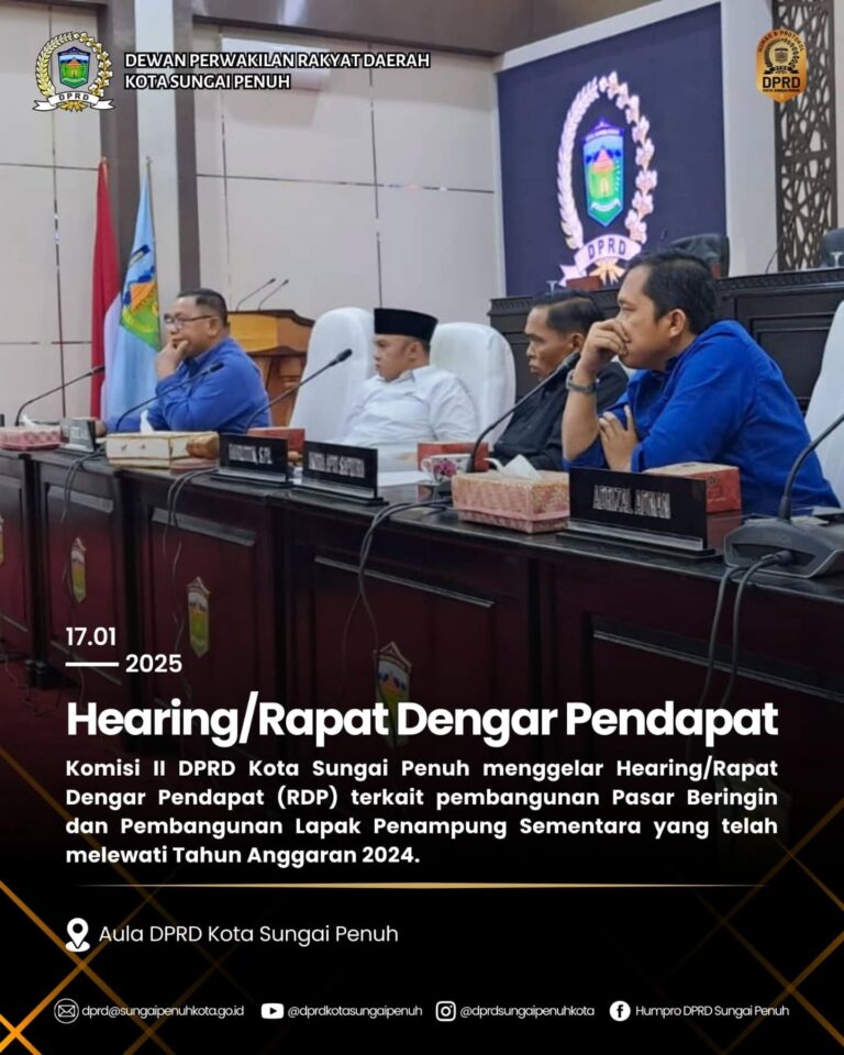 Hearing Komisi II DPRD Kota Sungai Penuh